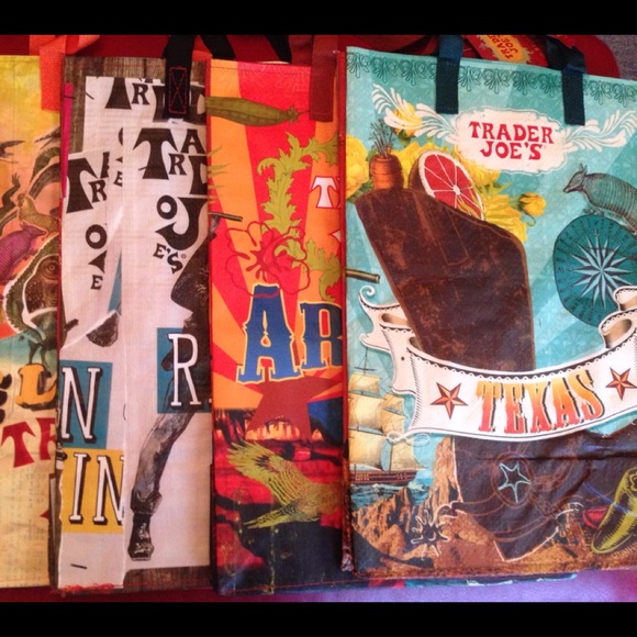 * 5 Bruised NWT Trader Joe's Regional Shopping Gift bags/Totes “Reduced to Sale” - Picture 10 of 16